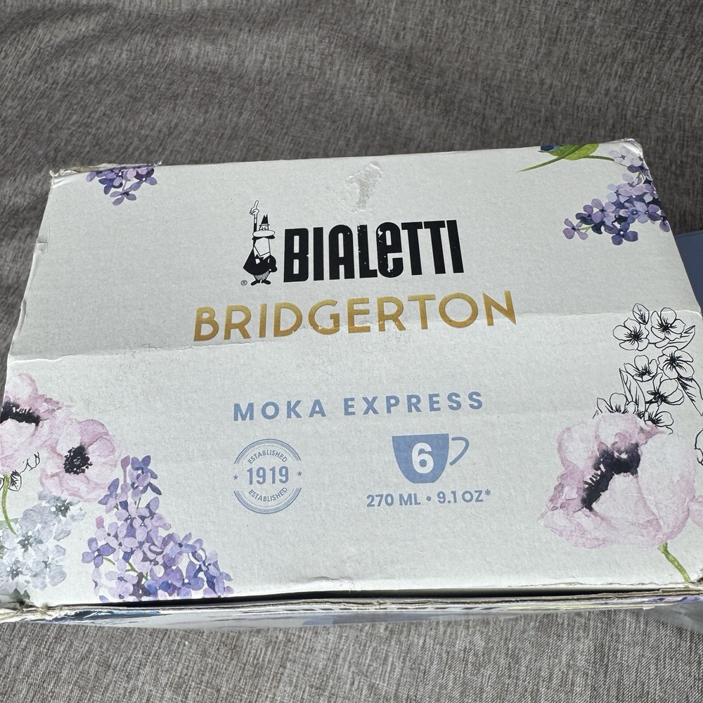Bialetti Moka Express Bridgerton Iconic stovetop Espresso 6 Cup - Picture 7 of 9